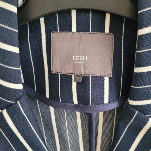 ICHI Striped One-Button Blazer US M - Picture 3 of 7